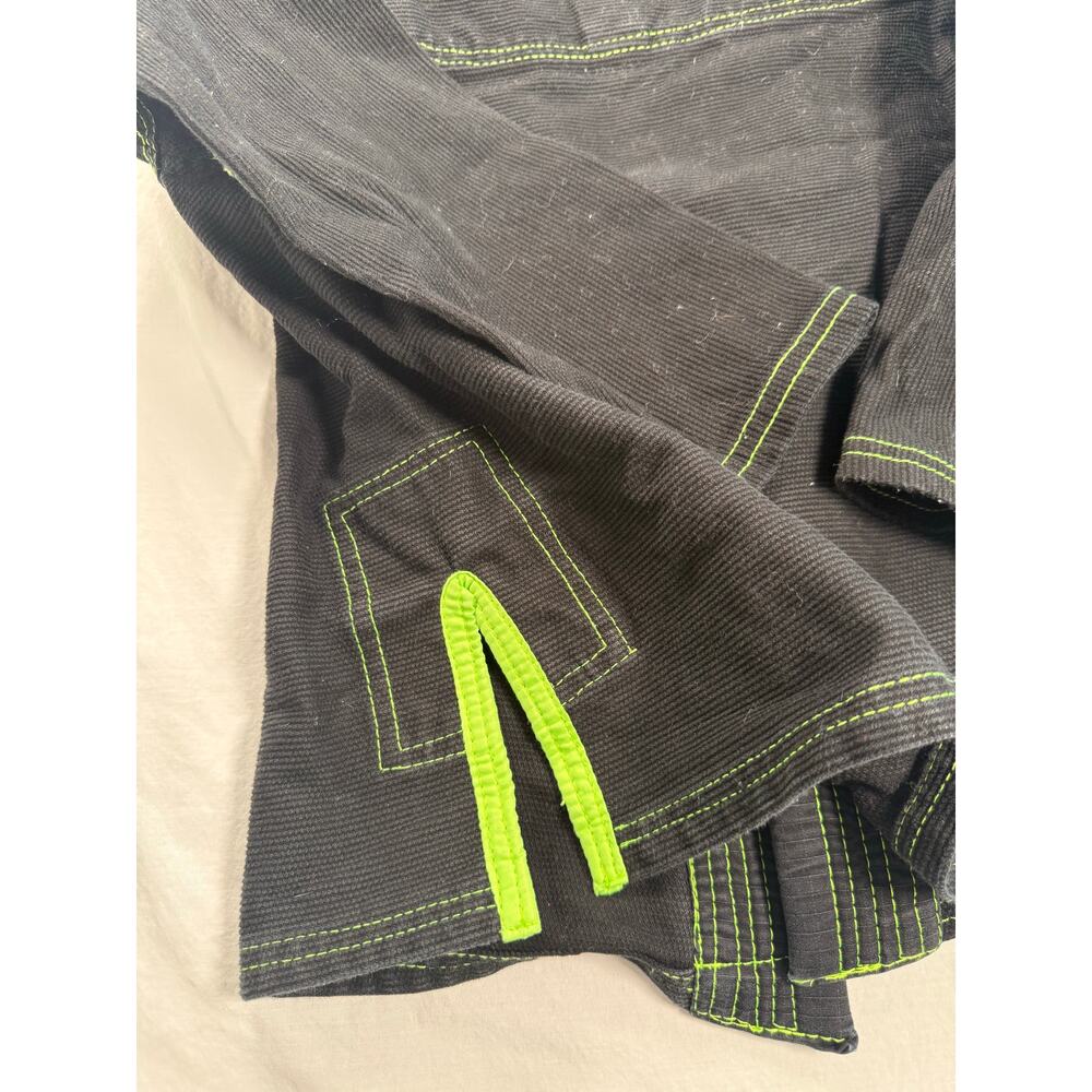 HAWK BRAZILIAN JIU-JITSU Martial Arts BJJ GI & Bottom Youth Size K1 Black Green - Picture 5 of 12